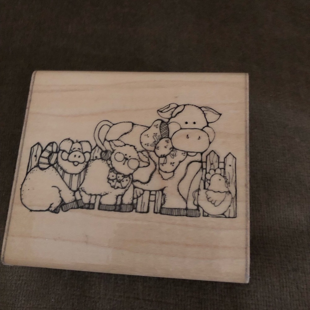 4-sale Vintage Farm Animals Rubber Stamp- 617 $12 or $9 w/offer
